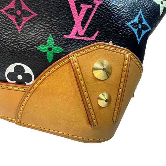 Louis Vuitton Murakami Sharleen Bag MM Multicolor Monogram tote Vintage Noir LV - Picture 12 of 16